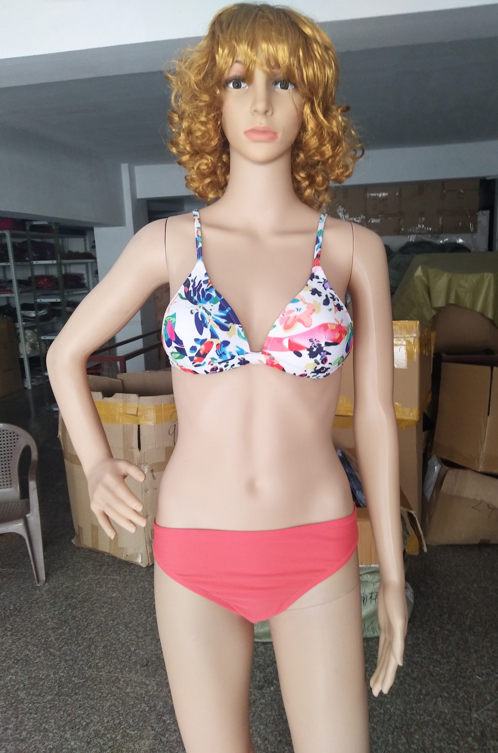 F4538-2 Missy Summer Bikini in Lemon Floral